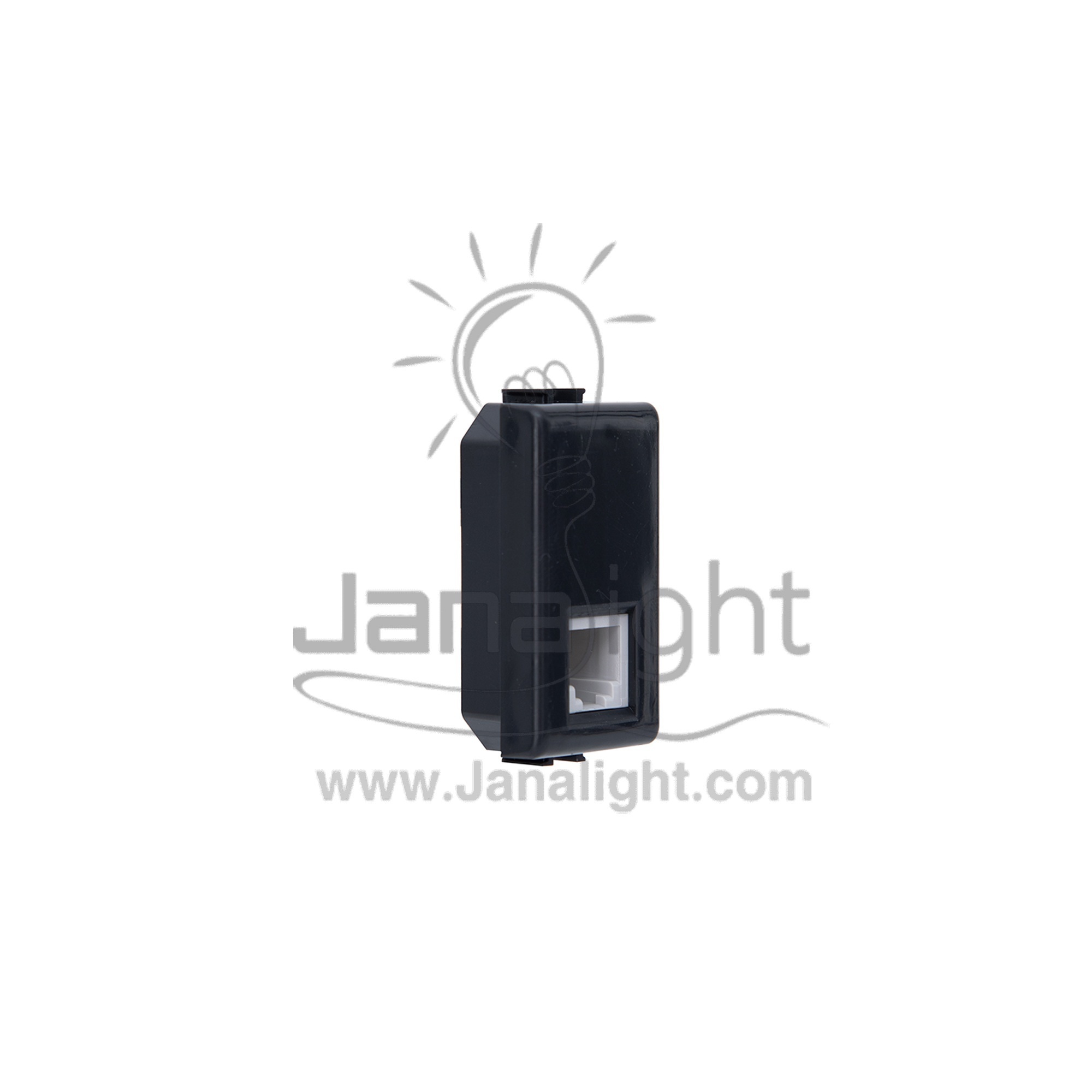 بريزة تليفون ماتكس اسود AGE5958/11NE black Phone Socket matix edge